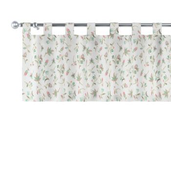 Krátky záves na pútkach, malé kvety na svetlom pozadí, 260 x 40 cm, Londres, 122-02