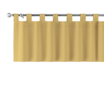 Krátky záves na pútkach, matná žltá, 130 x 40 cm, Cotton Panama, 702-41