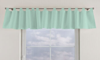 Krátky záves na pútkach, mätová, 260 x 40 cm, Loneta, 133-37