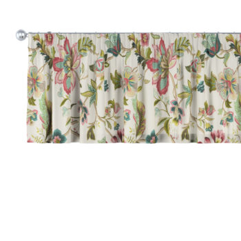 Krátky záves na riasiacej páske, farebné kvety, 130 x 40 cm, Londres, 122-00