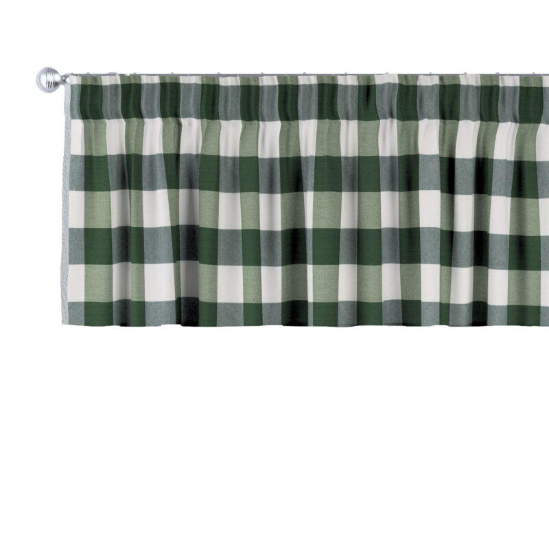 Krátky záves na riasiacej páske, zelená a biela kocka (5,5x5,5cm), 130 x 40 cm, Quadro, 144-36 Krátky záves na riasiacej páske, zelená a biela kocka (5,5x5,5cm), 130 x 40 cm, Quadro, 144-36