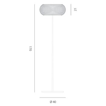 Krištáľová stojaca lampa NASHIRA