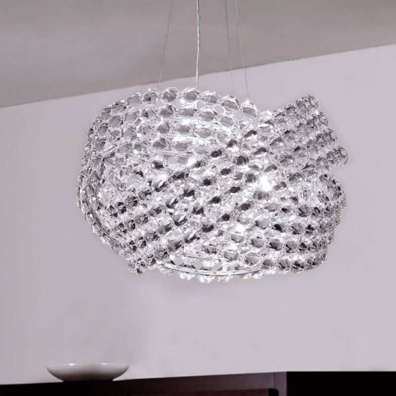 Krištáľová závesná lampa Diamante Ø 40 cm Krištáľová závesná lampa Diamante Ø 40 cm