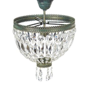 Krištáľové stropné svietidlo CUPOLA 30 cm