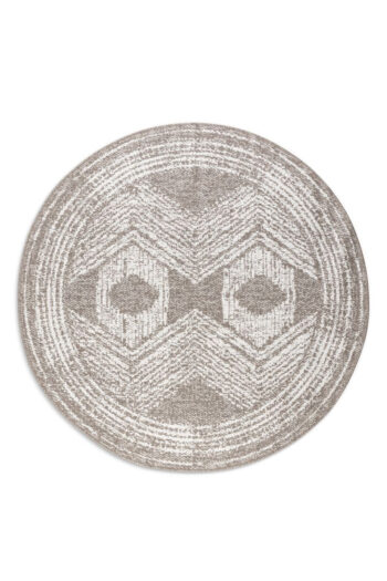 Kruhový kusový koberec Elle Decoration Gemini 106031 Linen Ø 200 cm