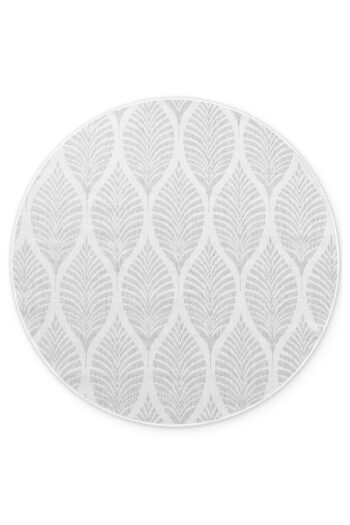 Kruhový kusový koberec Northrugs Duet 106246 White Grey Ø 160 cm