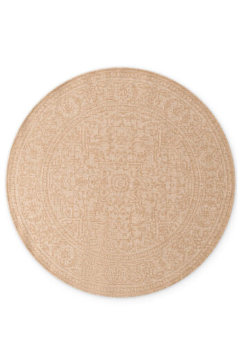 Kruhový kusový koberec Northrugs Duet 106250 Jute White Ø 160 cm
