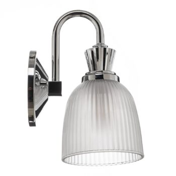 Kúpeľňové LED svetlo Cora sklenené tienidlo 1-pl.