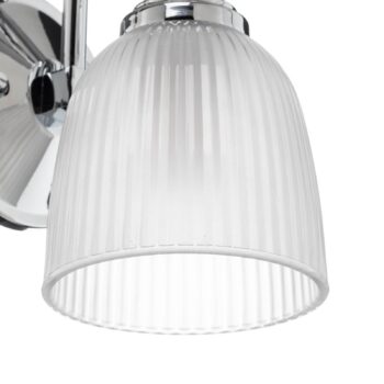 Kúpeľňové LED svetlo Cora sklenené tienidlo 1-pl.