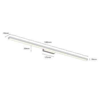 Kúpeľňové a zrkadlové svietidlo Lindby LED Alenia, 120 cm, chróm