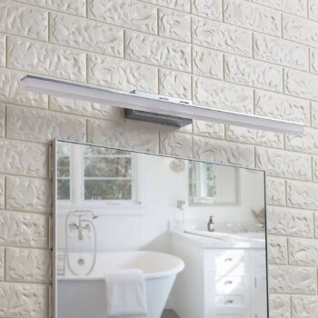 Kúpeľňové nástenné svietidlo Lucande LED Julie, 75 cm, chróm, kov, IP44