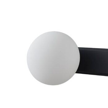 Kúpeľňové nástenné svietidlo Lucande LED Myrra, čierne, sklo, 60 cm, IP44