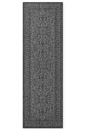 Kusový behúň Northrugs Duet 106248 Black White 80x250 cm