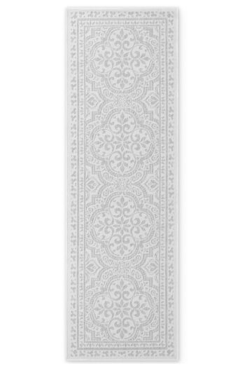 Kusový behúň Northrugs Duet 106251 White Grey 80x250 cm