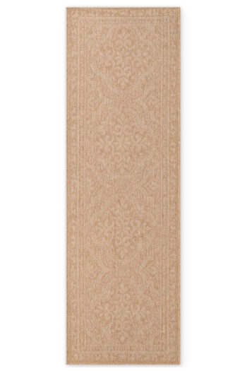 Kusový behúň Northrugs Duet 106252 Jute White 80x250 cm