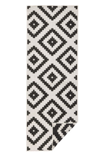 Kusový behúň Northrugs Twin 103129 Black Cream 80x250 cm