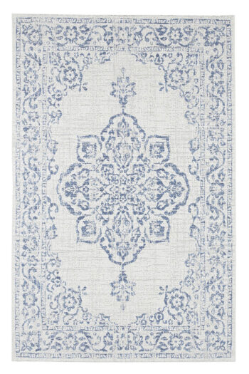 Kusový koberec Northrugs Beach 103853 Tilos Cream Blue 80x150 cm