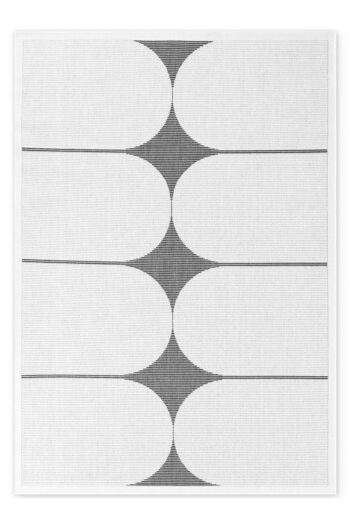 Kusový koberec Northrugs Duet 106244 Black White 160x230 cm
