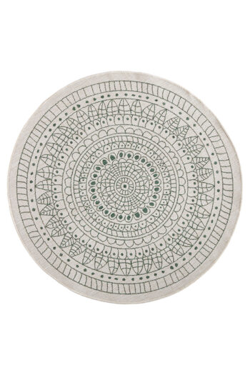 Kusový koberec Northrugs Twin 103103 Green Cream Ø 200 cm