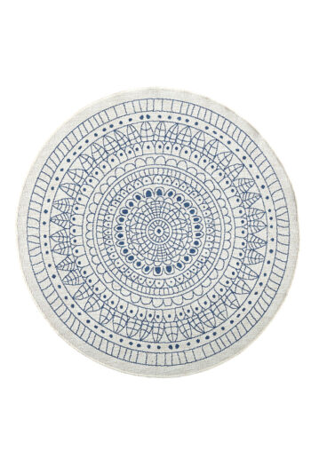 Kusový koberec Northrugs Twin 103104 Blue Cream Ø 140 cm