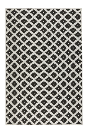Kusový koberec Northrugs Twin 103124 Black Cream 120x170 cm