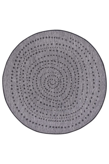 Kusový koberec Northrugs Twin 105418 Night silver Ø 140 cm