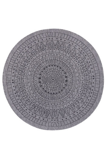 Kusový koberec Northrugs Twin 105476 Night silver Ø 140 cm