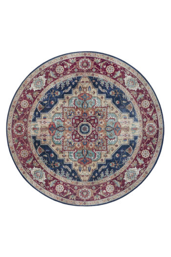 Kusový koberec Nouristan Asmar 104017 Indigo blue kruh Ø 160 cm
