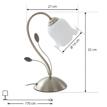Kvetinovo navrhnutá stolná lampa Matea