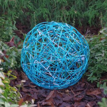 LED 3D dizajnová lopta Galax Fun, Ø 30 cm, modrá