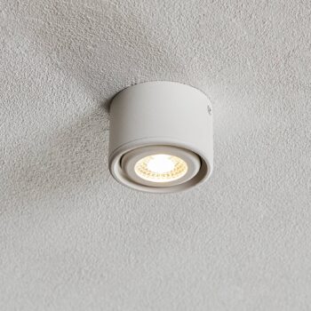 LED Downlight Anzio, výkyvné, biele