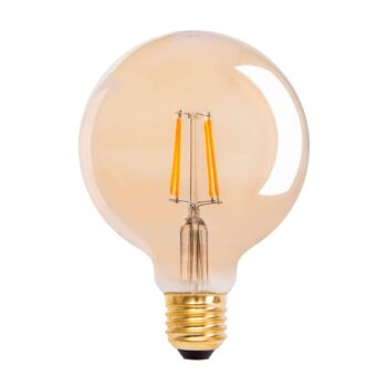 LED Globe E27 4,1W 310lm teplá biela zlatá 3 kusy