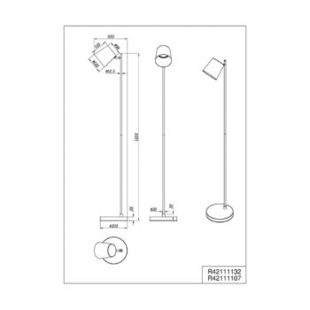 LED akumulátorová stojaca lampa Blake, biela matná, kov, stmievateľná