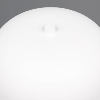 LED akumulátorová stojaca lampa Jeff, biela, kov, výška 147 cm
