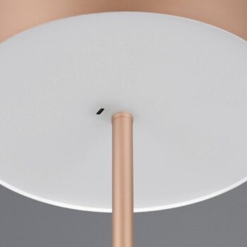 LED akumulátorová stojaca lampa Jeff, coffee, stmievateľná, výška 147 cm