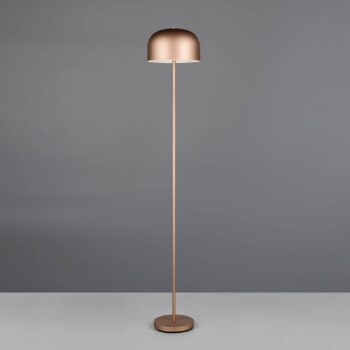 LED akumulátorová stojaca lampa Jeff, coffee, stmievateľná, výška 147 cm