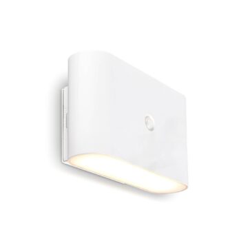 LED akumulátorové nástenné svetlo Chat, biele, 16 cm, plast, senzor