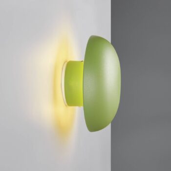 LED akumulátorové nástenné svetlo Davey, zelené, stmievateľné, Ø 15,5 cm