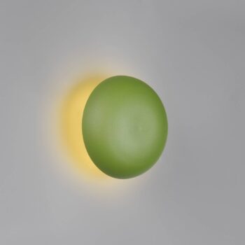LED akumulátorové nástenné svetlo Davey, zelené, stmievateľné, Ø 15,5 cm