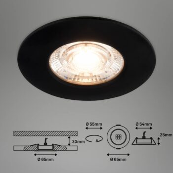 LED bodové svetlá Kulana Mini IP44 3ks čierna