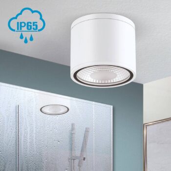 LED bodové svetlá Sputnik IP65 Ø 14,5 cm biela