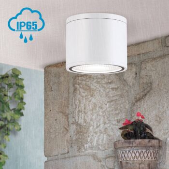 LED bodové svetlá Sputnik IP65 Ø 14,5 cm biela
