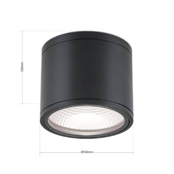 LED bodové svetlá Sputnik IP65 Ø 14,5 cm čierna