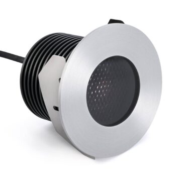 LED bodové svietidlo základný, niklová farba, Ø 9 cm, hliník/nehrdzavejúca oceľ