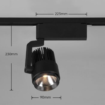 LED bodový radiátor pre DUOline, matná čierna, CCT