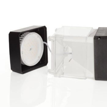 LED chodníková lampa Elisa 800, čierna, číra 10 W