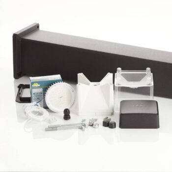 LED chodníková lampa Elisa 800, čierna, číra 10 W