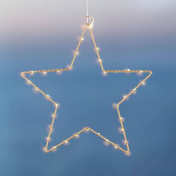 LED dekoratívna hviezda Liva Star, zlatá, Ø 30 cm