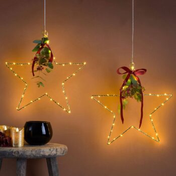 LED dekoratívna hviezda Liva Star, zlatá, Ø 30 cm