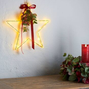 LED dekoratívna hviezda Liva Star, zlatá, Ø 30 cm